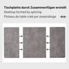 Esstisch mit MDF-Tischplatte in Marmoroptik & Metallgestell, 140 x 80 x 75 cm, Grau Bild 2