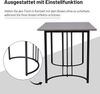 Esstisch mit MDF-Tischplatte in Marmoroptik & Metallgestell, 140 x 80 x 75 cm, Grau Bild 5