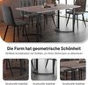 Esstisch mit MDF-Tischplatte in Marmoroptik & Metallgestell, 140 x 80 x 75 cm, Grau Bild 3