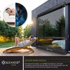 KESSER® Senkrechtmarkise Außenrollo Handkurbelmechanismus Balkonrollo Sonnen & Sichtschutz Beschattung Sonnenschutz Außen Rollo mit Kurbel Markisenkasten Balkon & Terrasse Inkl. Montageset & Abdeckung 140 x 250cm, Transparent / Anthrazit Bild 4