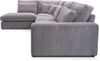 AX LIVING Cord Eckcouch Celleri XXL Couch L Form in Grau 314 cm L Bild 5