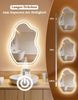 ZMH Asymmetrischer LED Badspiegel 50x70 cm Wandspiegel IP44 Touch Schalter Entfogger Funktion dimmbar Bild 3