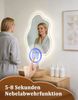 ZMH Asymmetrischer LED Badspiegel 50x70 cm Wandspiegel IP44 Touch Schalter Entfogger Funktion dimmbar Bild 4