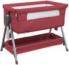 vidaXL Babybett mit Matratze Rot Leinenstoff 10293 Bild 2
