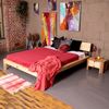Marior HOME 'LOFT' Doppelbett, 140x200, Buchenholz mit Knoten, Unbehandelt Bild 3