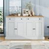 IDEASY Küchenbuffet Aufbewahrungsschrank, Sideboard mit 2 Schubladen und 4 Türen, (Vintage-Metallgriffen) verstellbaren Regalen für Esszimmer, Wohnzimmer, Kaffeebar Bild 5