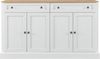 IDEASY Küchenbuffet Aufbewahrungsschrank, Sideboard mit 2 Schubladen und 4 Türen, (Vintage-Metallgriffen) verstellbaren Regalen für Esszimmer, Wohnzimmer, Kaffeebar Bild 4
