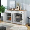 IDEASY Küchenbuffet Aufbewahrungsschrank, Sideboard mit 2 Schubladen und 4 Türen, (Vintage-Metallgriffen) verstellbaren Regalen für Esszimmer, Wohnzimmer, Kaffeebar Bild 3