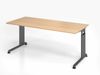 Schreibtisch C-Fuß 180x80 cm Eiche/Graphit Bild 2