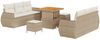 vidaXL Gartensofa-set mit Kissen mit Speicher 9 pcs Beige Poly-Rattan 3361826 Bild 2