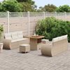 vidaXL Gartensofa-set mit Kissen mit Speicher 9 pcs Beige Poly-Rattan 3361826 Bild 3