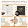 6 in 1 Kinder Staffelei Set Standtafel aus Holz mit doppelseitiger Kreidetafel Weiß Bild 3