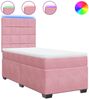 vidaXL Boxspringbett mit Matratze Rosa 90x200 cm Samt 3293115 Bild 2