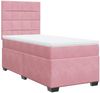vidaXL Boxspringbett mit Matratze Rosa 90x200 cm Samt 3293115 Bild 5