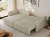 L-förmiges Ecksofa mit Armlehnen, für das Wohnzimmer, Schlaffunktion und Bettkästen, Wellenfeder am Sitz, losen Kissen - MESTO - Beige Velours - linke Seite Bild 4