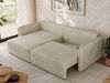 L-förmiges Ecksofa mit Armlehnen, für das Wohnzimmer, Schlaffunktion und Bettkästen, Wellenfeder am Sitz, losen Kissen - MESTO - Beige Velours - linke Seite Bild 3