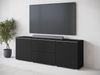 TV-Lowboard Doppo 180 (Farbe: Schwarzer Graphit, mit weißer LED Beleuchtung) Bild 3