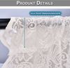 Qelus Vorhang Voile Gardinen transparent Vorhang mit Perlen, 2er Set Weiß Stangendurchzug Wohnzimmer Schlafzimmer Bild 4