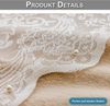 Qelus Vorhang Voile Gardinen transparent Vorhang mit Perlen, 2er Set Weiß Stangendurchzug Wohnzimmer Schlafzimmer Bild 3