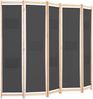 vidaXL 5-teiliger Raumteiler Grau 200 x 170 x 4 cm Stoff 248177 Bild 3