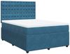 vidaXL Boxspringbett mit Matratze Blau 140x200 cm Samt 3294674 Bild 3