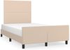 Einzelbett, Polsterbett mit Kopfteil Kunstleder Cappuccino-braun 120x200 cm Bild 2