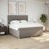 vidaXL Boxspringbett mit Matratze Taupe 180x200 cm Stoff 3293677 Bild 4