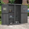 M MCombo Gartenschrank Gartenhaus Holz Outdoor Wetterfest , 0912EY(grau) Bild 2