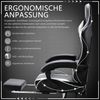 Refined Living Gaming-Stuhl Ergonomie Gaming chair mit Fußstütze, Kopfstütze Massage-Lendenkissen (Verstellbare Neigung auf der Rückseite Höhenverstellbar Computerstuhl), Gepolstert Bürostuhl Drehstuhl 360° für Erwachsene Mädchen Junge Bild 4