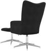 vidaXL Relaxsessel mit Hocker Schwarz Samt [328134] Bild 5