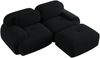 Ecksofa aus weichem Cordstoff,modular kombinierbar mit gebogenen Armlehnen ohne Montage hochelastische Schaumstoffpolsterung für Wohnzimmer Ruhezonen und Schlafzimmer,Cordstoff,Black, Bild 5