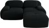 Ecksofa aus weichem Cordstoff,modular kombinierbar mit gebogenen Armlehnen ohne Montage hochelastische Schaumstoffpolsterung für Wohnzimmer Ruhezonen und Schlafzimmer,Cordstoff,Black, Bild 4