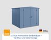 Hörmann Ecostar Metall-Gerätehaus Trend mit Satteldach Typ 2, 238x238 cm , taubenblau, 5,7 m²,2-flüglige Tür Bild 4