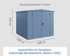 Hörmann Ecostar Metall-Gerätehaus Trend mit Satteldach Typ 2, 238x238 cm , taubenblau, 5,7 m²,2-flüglige Tür Bild 5