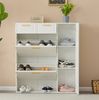 Schuhschrank modern, weiß, mit verstellbaren Regalen & Schubladen, goldenen Griffen, 95x24x107,5 cm Bild 3