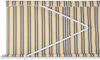 Alu-Markise HWC-E49, Gelenkarmmarkise Sonnenschutz 2,5x2m ~ Polyester grau-gelb gestreift Bild 4