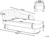Beliani 'Nimes' Chaiselongue, Blau, Samt, 79 x 65 x 169 cm, Links Bild 2