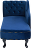 Beliani 'Nimes' Chaiselongue, Blau, Samt, 79 x 65 x 169 cm, Links Bild 5