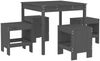 vidaXL 5-tlg. Garten-Essgruppe Grau Massivholz Kiefer 3157711 Bild 2
