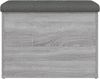 Sitzbank mit Stauraum, Holzwerkstoff, Grau Sonoma, 62 x 42 x 45 cm Bild 5