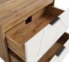 Badplaats Waschbeckenunterschrank Manello 80 x 46 x 58 cm – Eiche mit Matt Weiß – Hängender Waschtischunterschrank mit 2 Schubladen Bild 5