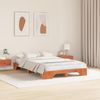 vidaXL Bettrahmen Wachsbraun 140 x 190 cm Massives Kiefernholz 872868 Bild 3