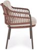 Gartenstuhl Aitalia aus Metall, modernes Design, rot-braun Java, gepolstert, inkl. Kissen Bild 4