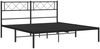 vidaXL Bettgestell mit Kopfteil, Metall, Schwarz, 150x200 cm Bild 5