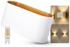 SSC-LUXon LED Wandleuchte JOBERO Wandleuchte weiß Up & Down mit LED 3W G9 Licht dimmbar warmweiß, Warmweiß Bild 4
