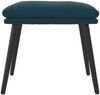 vidaXL Fußhocker Blau 45 x 29,5 x 39 cm Samt [341514] Bild 3