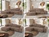 Mks Möbel 'RILASSO' Ecksofa, mit Relax-funktion, Elektrisch verstellbarer Sitz, L-förmige Ecke mit Armlehnen, Wellenfeder, Braun, Cordstoff, links Bild 2