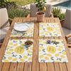 Levandeo® Platzset 4er Set Platzsets Zitrone 45x30 cm Happy Place Sommer Platzdecke Tischs, hitzebeständig, abwischbar Bild 4