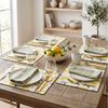 Levandeo® Platzset 4er Set Platzsets Zitrone 45x30 cm Happy Place Sommer Platzdecke Tischs, hitzebeständig, abwischbar Bild 3