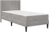 vidaXL Bettgestell mit Matratze mit Kopfteil Hellgrau 80 x 200 cm Samt 3414825 Bild 3